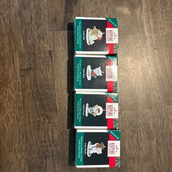 Hallmark Other - 1990 Hallmark Miniature Little Frosty Friends Set of 4 l Husky Bear Seal Frosty